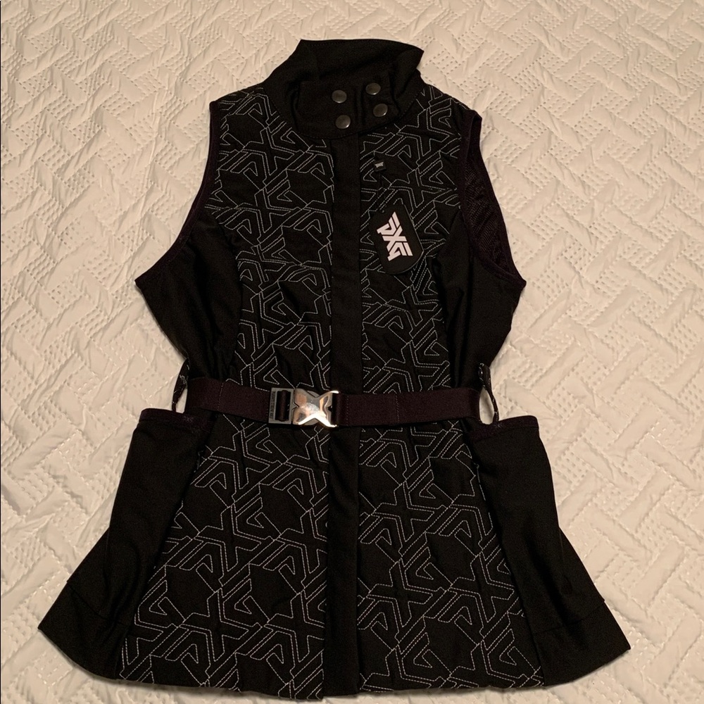 PXG all over logo vest in black